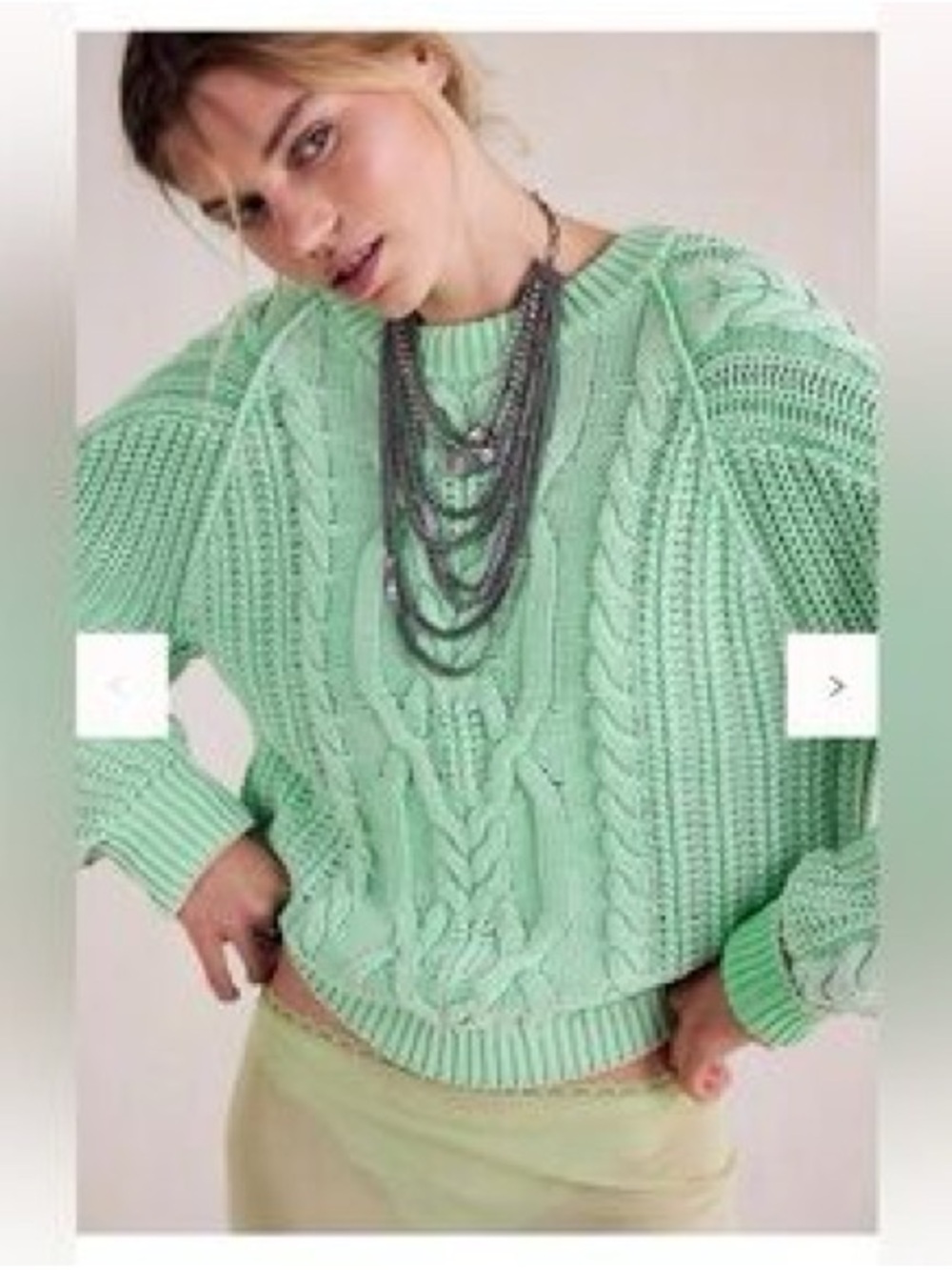 Free People Frankie Cable Knit Sweater